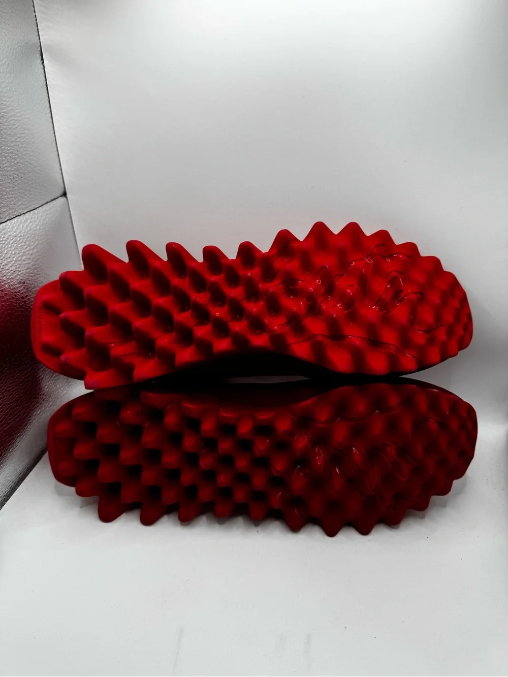 NEW Christian Louboutin Sharky Sock Knit Sneakers Red EU 44.5 US 11.5 Loubishark